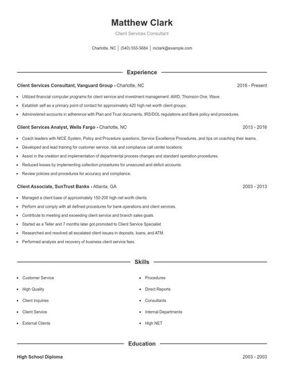 Resume example 1