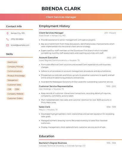 Resume example 3