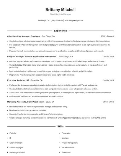 Resume example 1