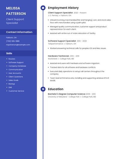 Resume example 5