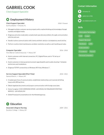 Resume example 4