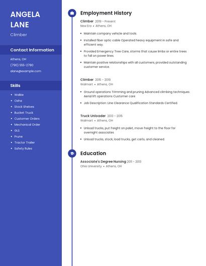 Climber Resume