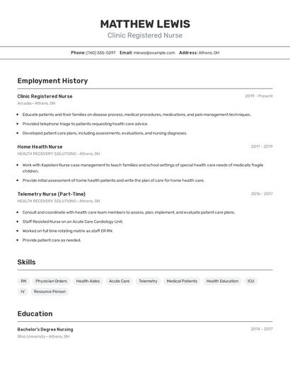 Resume example 2