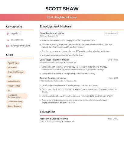 Resume example 3
