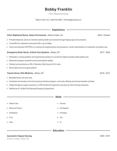 Resume example 1