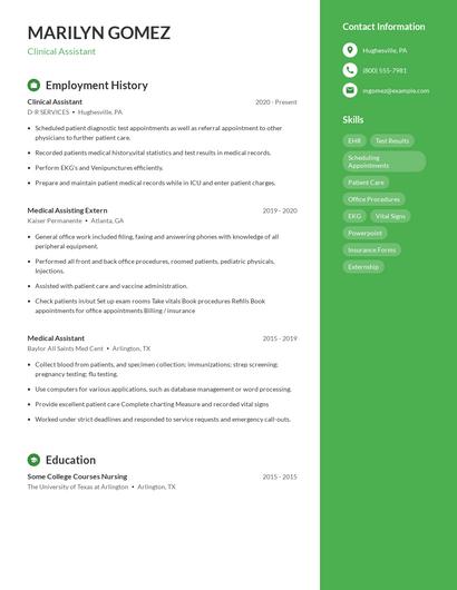 Resume example 4