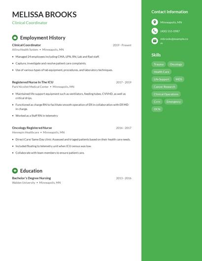 Resume example 4