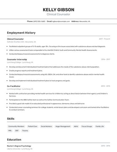 Resume example 2