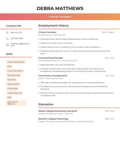 Resume example 3
