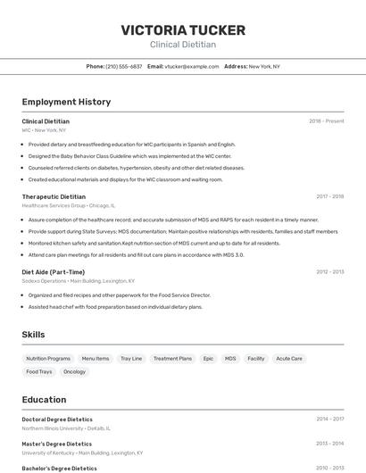 Resume example 2