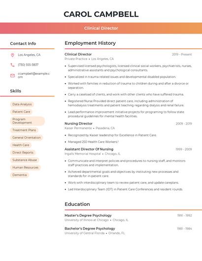 Resume example 3
