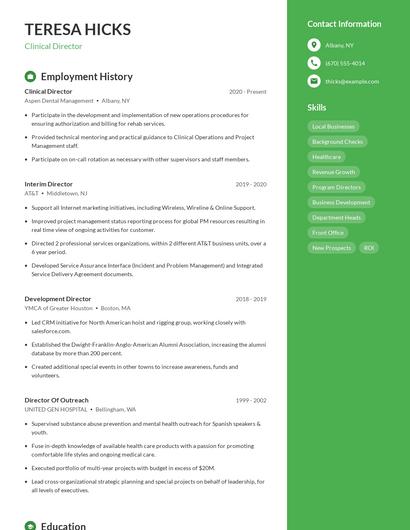Resume example 5