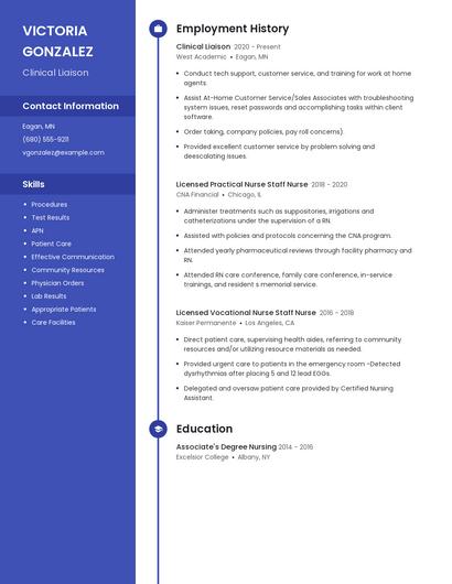 Clinical Liaison Resume