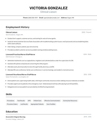 Resume example 2
