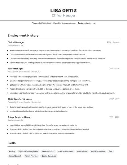 Resume example 2