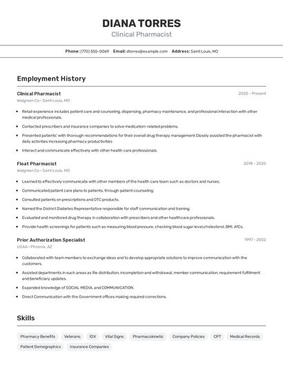 Resume example 2