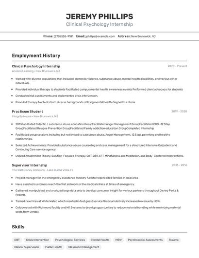 Resume example 2