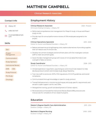 Resume example 3