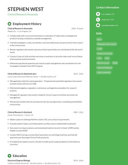 Resume example 4