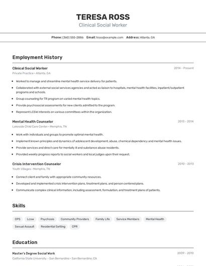 Resume example 2
