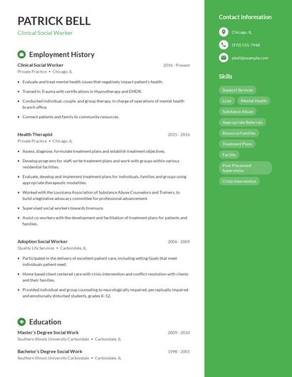 Resume example 4