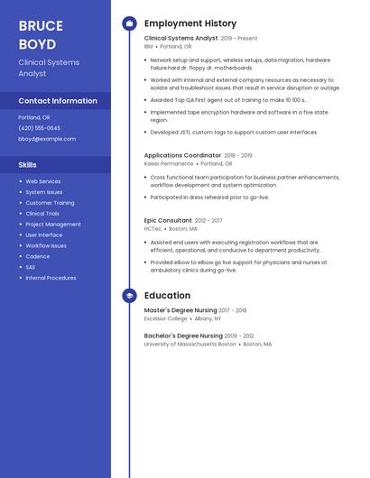 Clinical Systems Analyst Resume