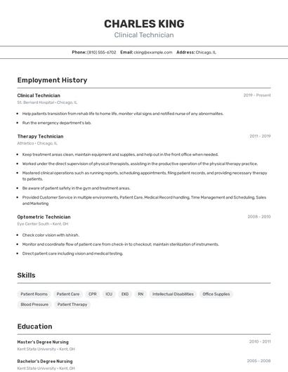 Resume example 2