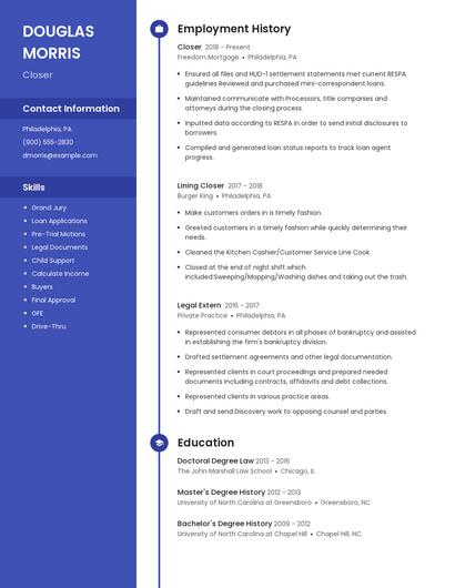 Resume example 4