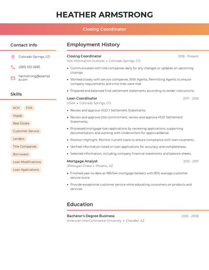 Resume example 3