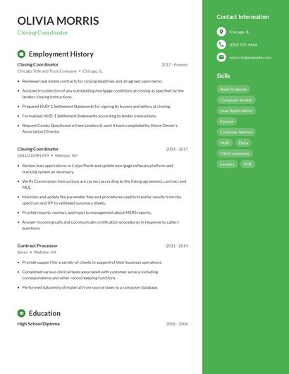 Resume example 4