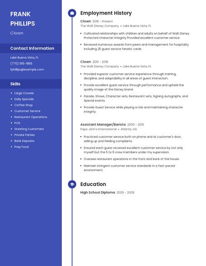 Clown Resume