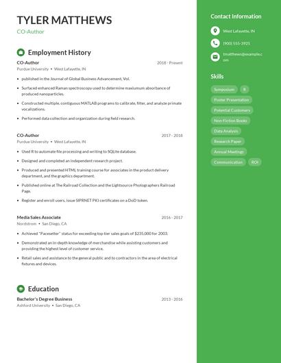 CO-Author Resume
