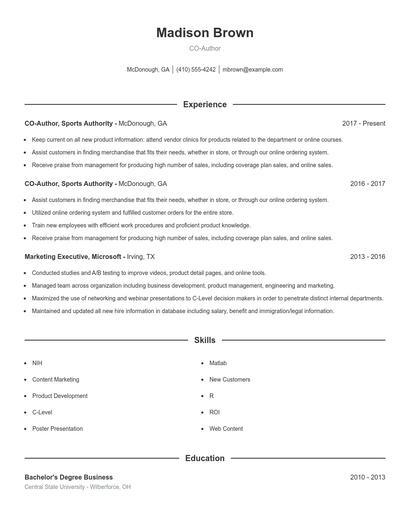 CO-Author Resume