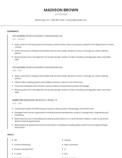 CO-Author Resume