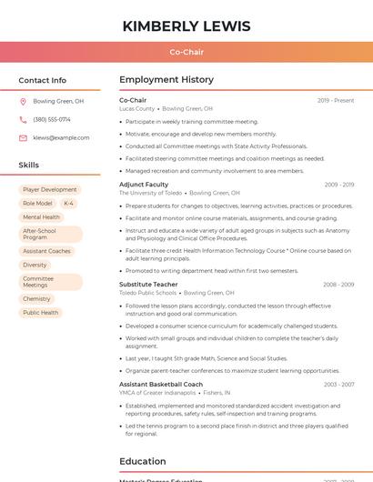 Resume example 3