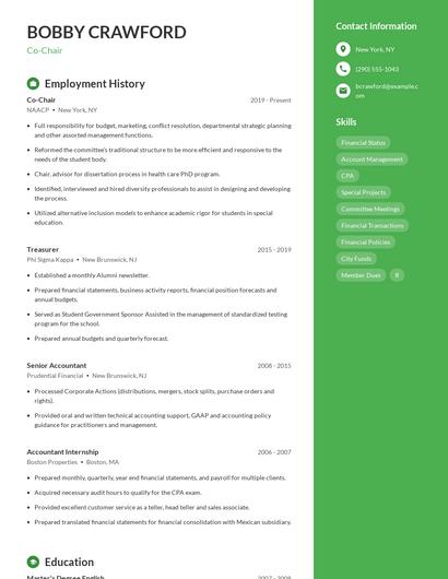 Resume example 5