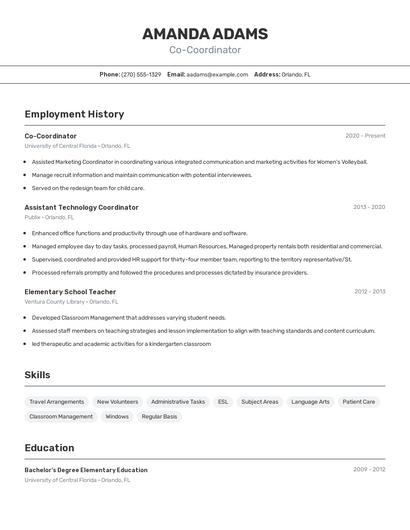 Resume example 2