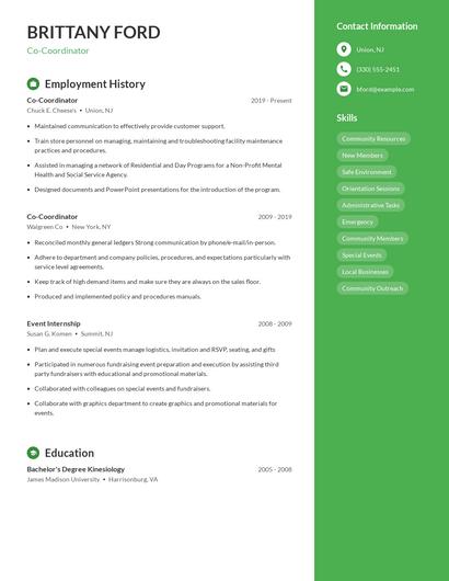 Resume example 5