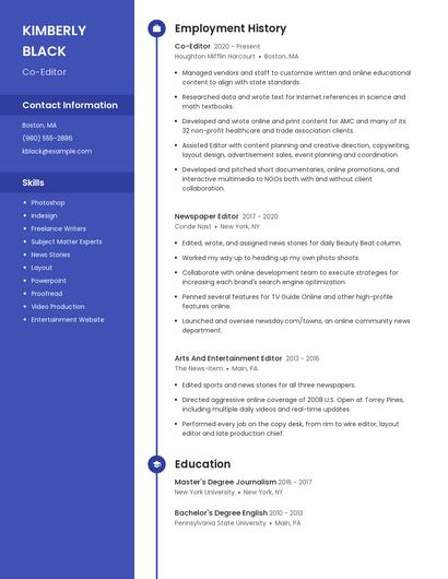 Co-Editor Resume