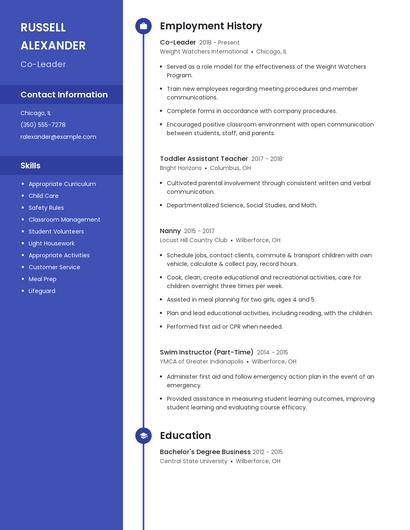 Resume example 4