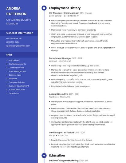 Resume example 5