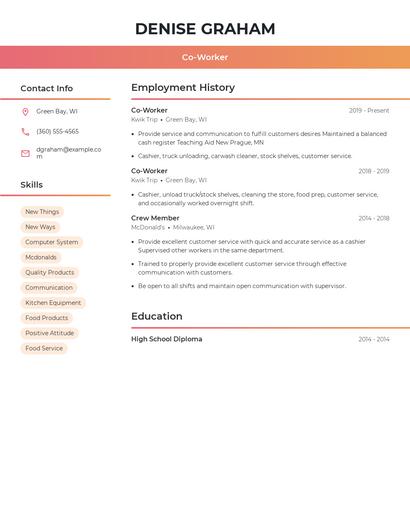 Resume example 3