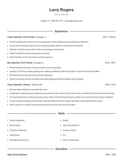Resume example 1