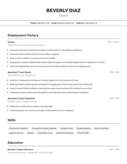 Resume example 2