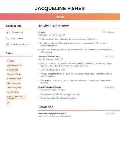Resume example 3