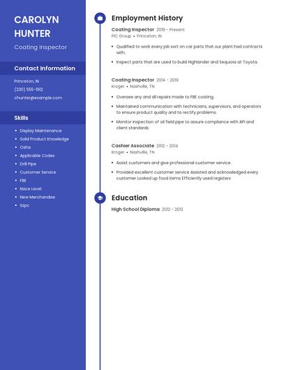 Coating Inspector Resume