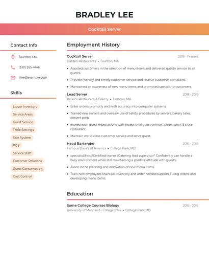 Resume example 3