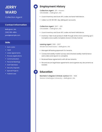 Collection Agent Resume