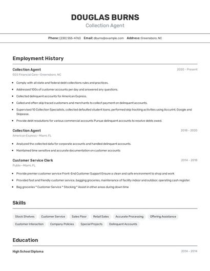 Resume example 2