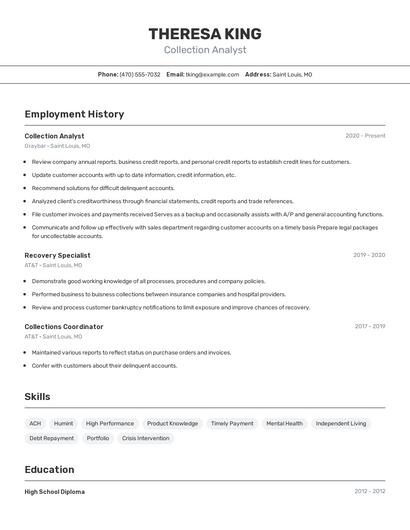 Resume example 2